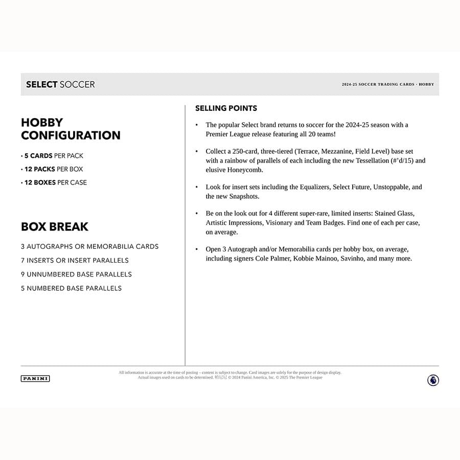 Best Deal - 2024-25 Select English Premier League Soccer Hobby Box