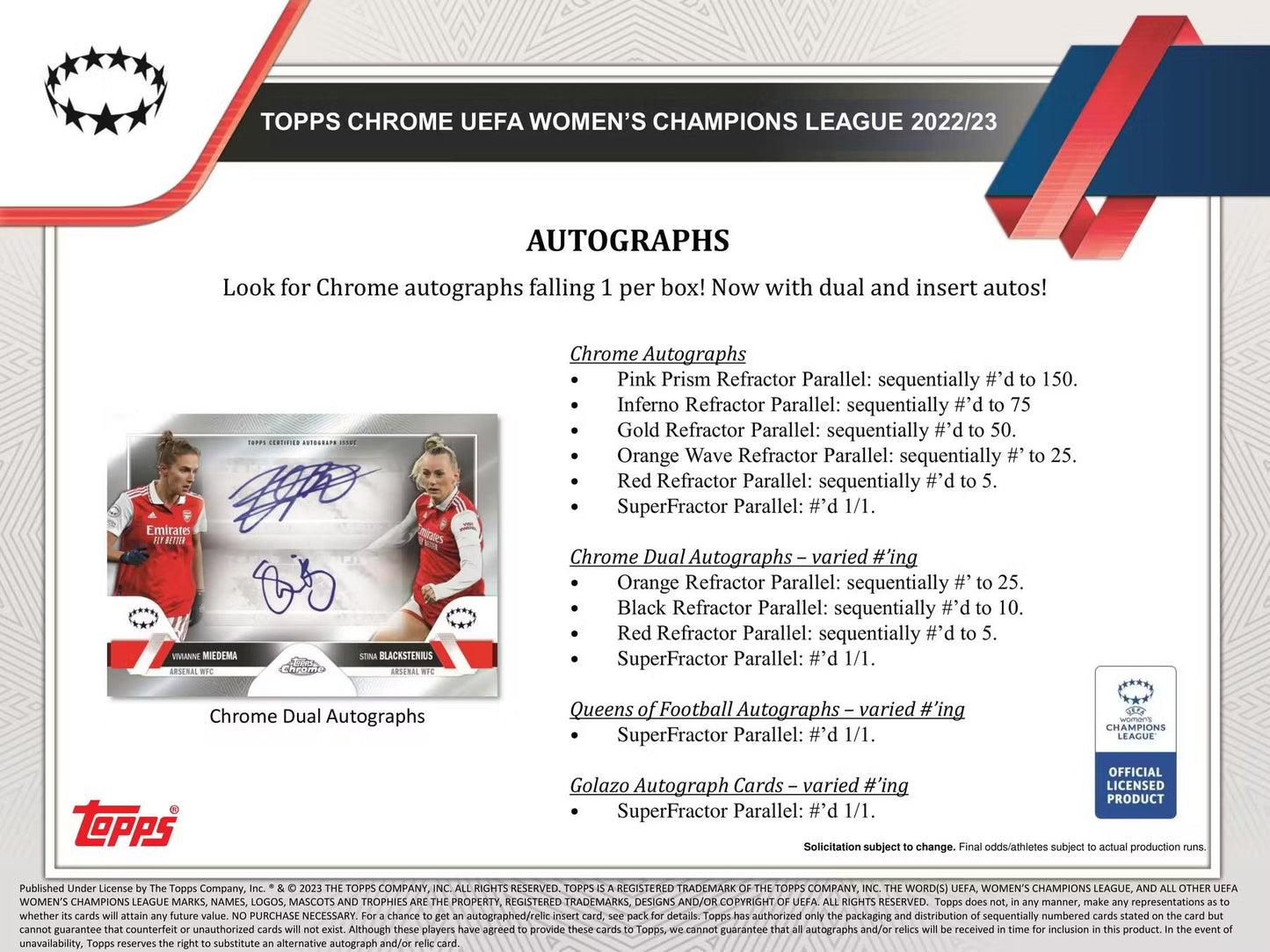 Best Deal - 2022-2023 Topps Chrome UEFA Women's Champions League Hobby Box