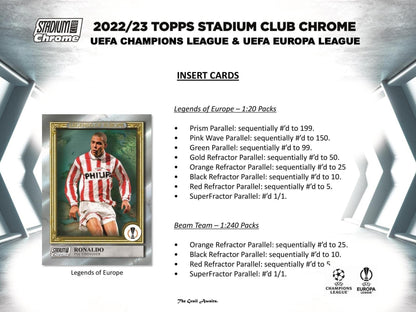Best Deal - 22-23 Topps UEFA UCC Stadium Club Chrome Hobby Box Soccer Trading Cards