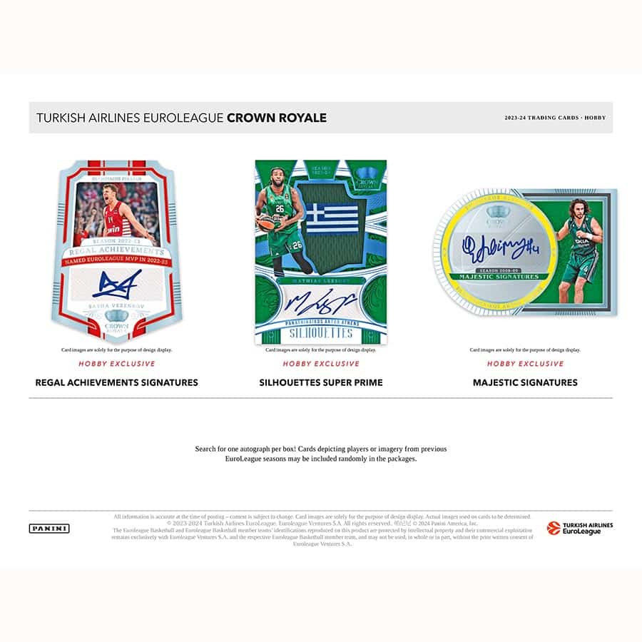 Best Deal - 2023/24 Panini Crown Royale Euroleague Basketball Hobby Box