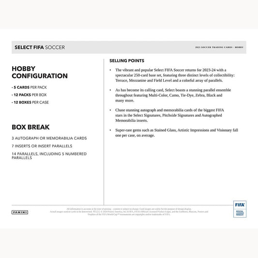 Best Deal - 23-24 Panini Select FIFA Soccer Hobby Box