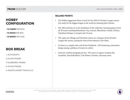 Best Deal - 2024-25 Panini Prizm Premier League EPL Soccer Hobby Box