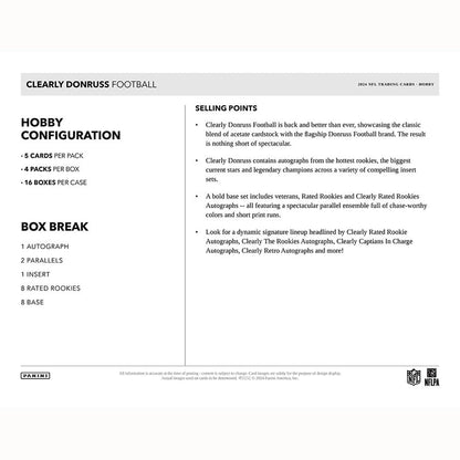 Best Deal - 2024 Clearly Donruss Football Hobby Box