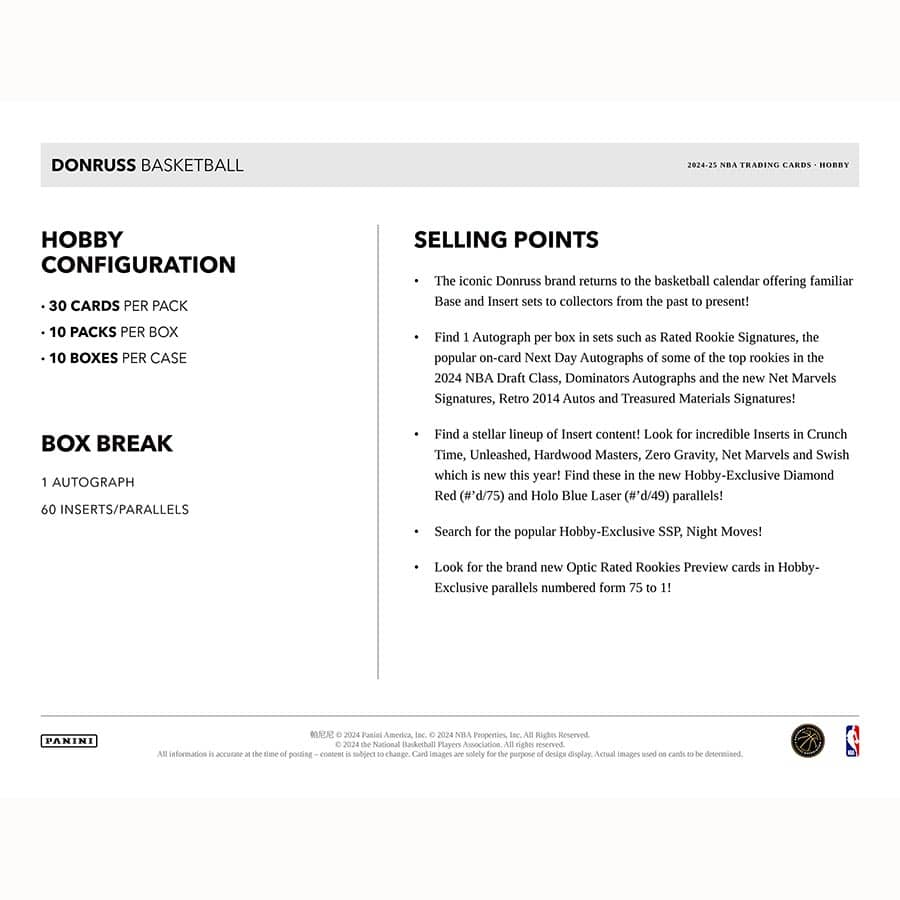 Best Deal - Panini Donruss Basketball 2024-25 Hobby Box