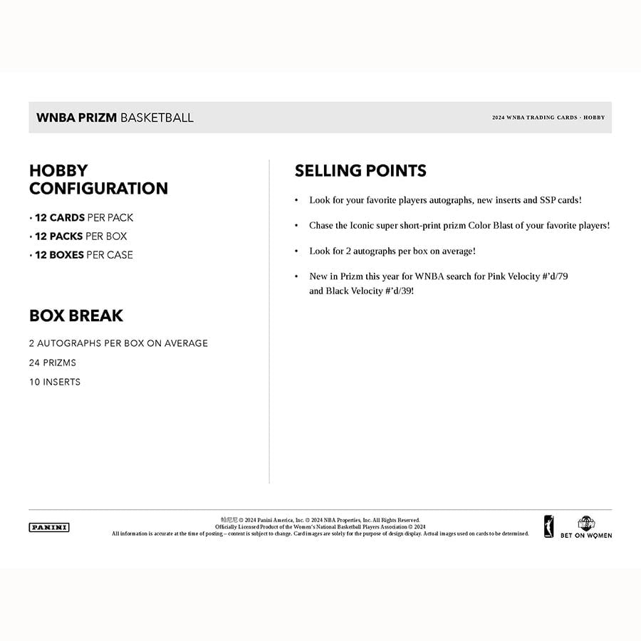 Best Deal - Panini Prizm WNBA 2024 Hobby Box