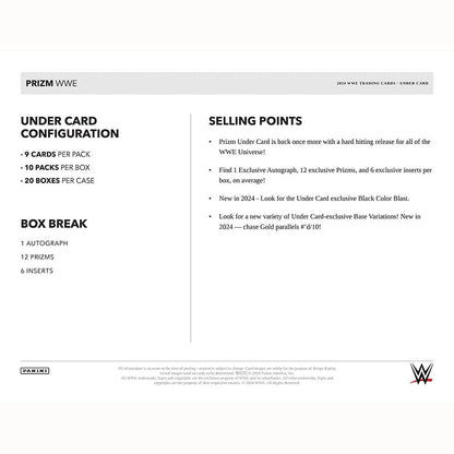 Best Deal - 2024 Panini Prizm WWE Under Card Hobby Box