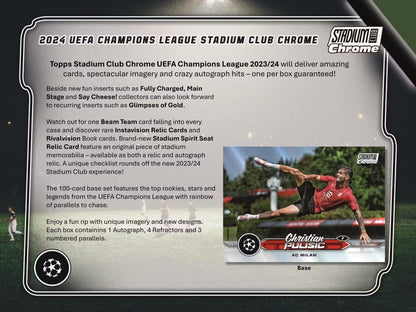 Best Deal - 2023/24 Topps Stadium Club Chrome UEFA Club Competitions Soccer Hobby Box