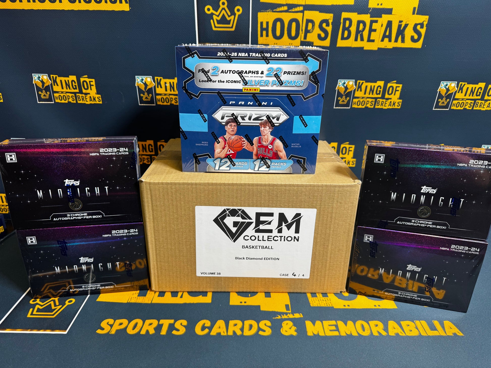 Best Deal - Basketball Break #1669 11-box SUNDAY MEGA Gem Collection- Prizm- Midnight - random team break