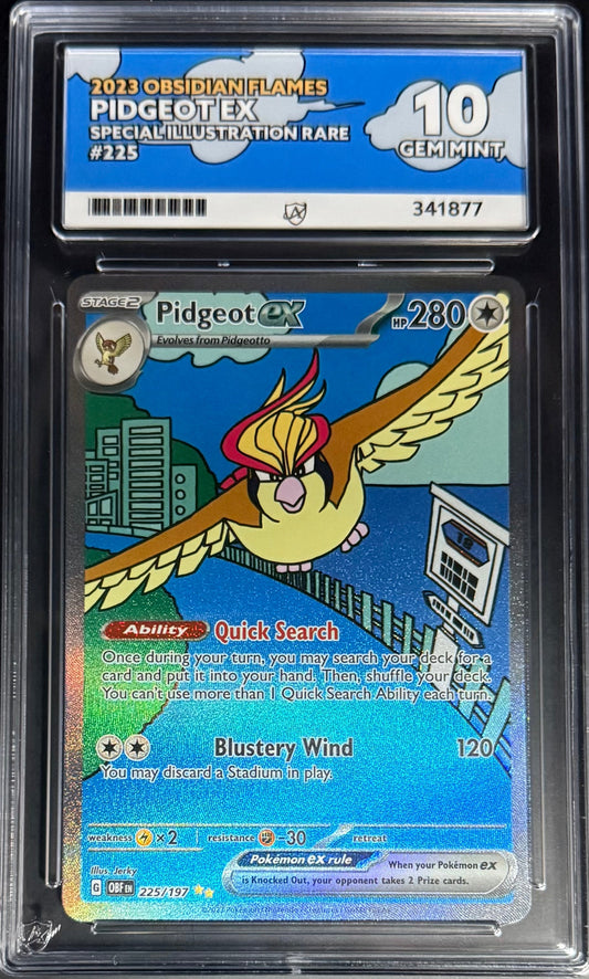 Best Deal - Pokemon Pidgeot EX 225/197 Special Illustration Rare Pokemon Obsidian Flame 2023 Ace10