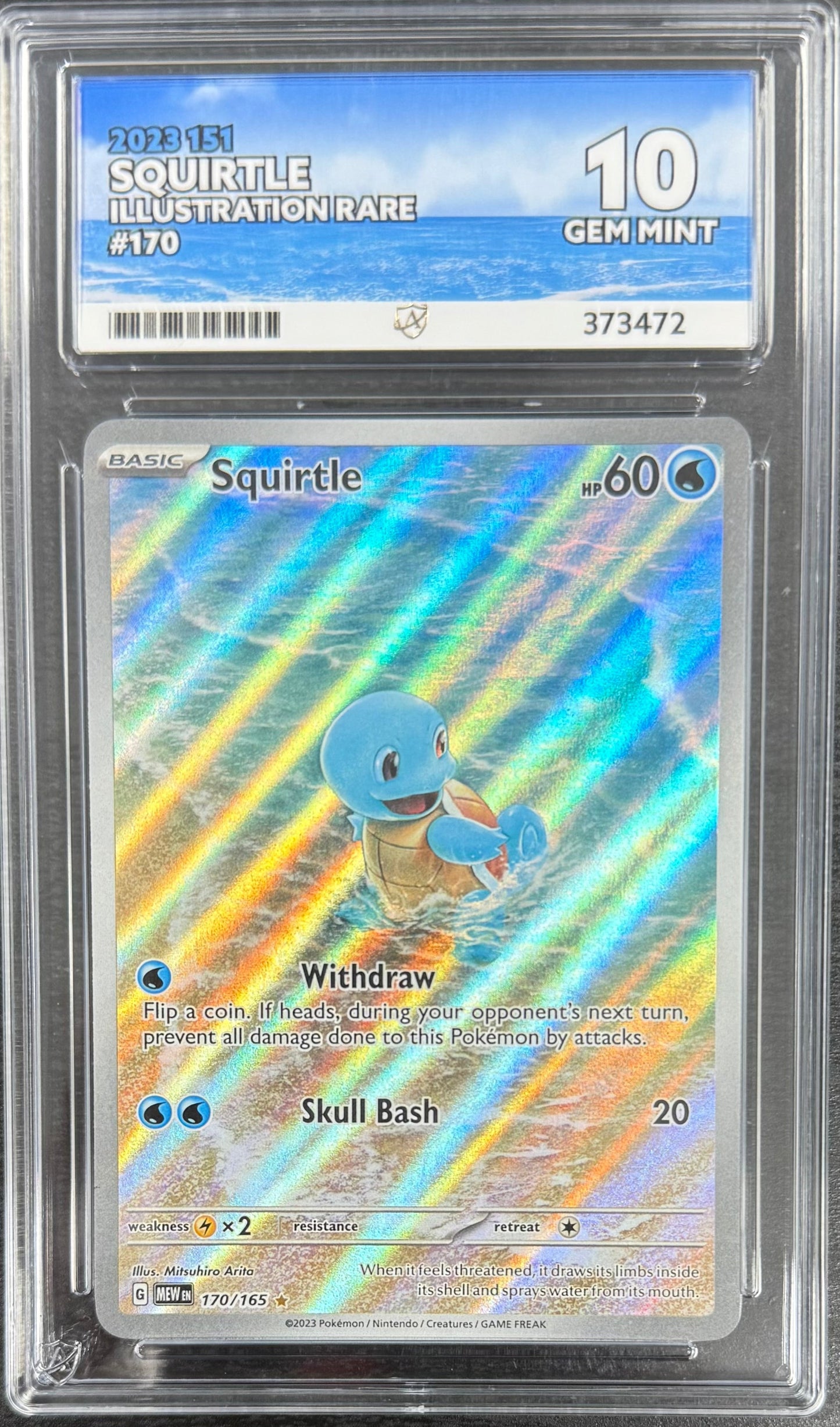 Best Deal - Pokemon Squirtle 170/165 Illustration Rare Pokemon 151 2023 ACE10