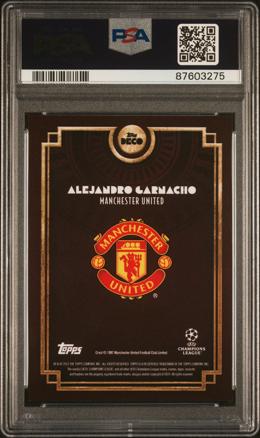Best Deal - Topps Alejandro Garnacho Red Current Stars Autograph Card /10 Deco UCC 2023-24 PSA9