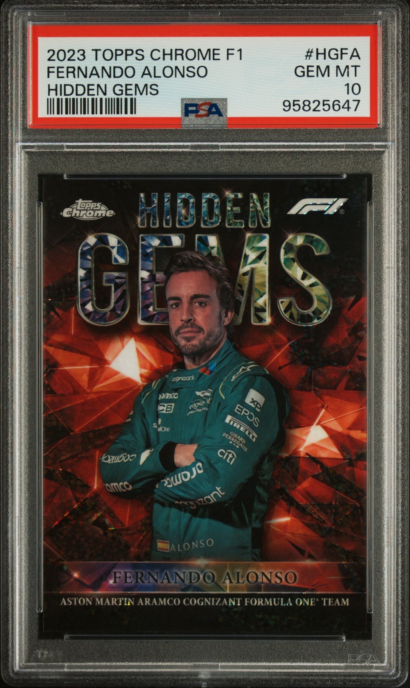 Best Deal - Topps Fernando Alonso Hidden Gems Chrome F1 2023 PSA10
