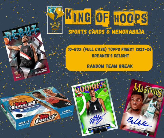 Best Deal - Basketball Break #1649 10-box (full case) Topps Finest 2023-24 Breaker's Delight - Random Team Break