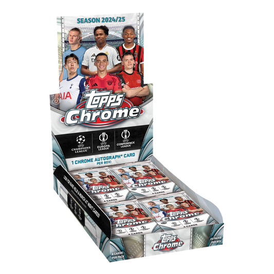 Best Deal - 2024-25 Topps Chrome UEFA Club Competitions Soccer Hobby Box