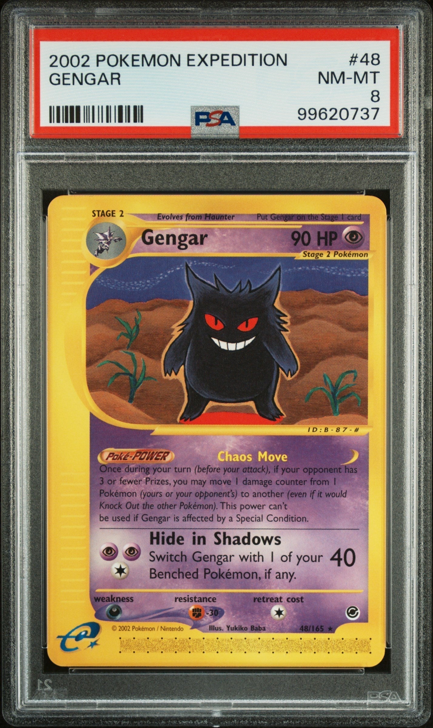 Best Deal - Pokemon Gengar 48/165 NON-HOLO Pokemon Expedition 2002 PSA8