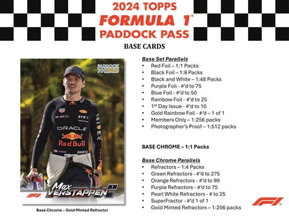 Best Deal - 2024 Topps Paddock Pass F1 Formula 1 Hobby Box